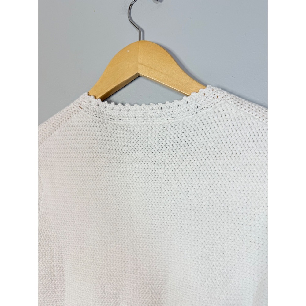 J.Crew Short-sleeve sweater lady jacket White Gold Hardware Small NWT - Picture 8 of 8